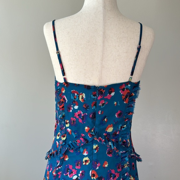 JASON WU COLLECTIVE Women's Blue Leopard Midi Dress Size 2 - Picture 6 of 12